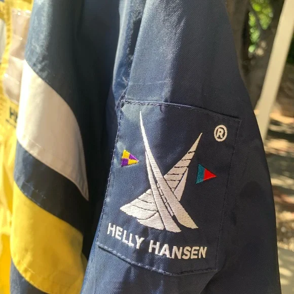 Vintage Helly Hansen nautical jacket navy white yellow size XS - Picture 3 of 16